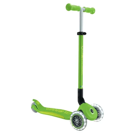 Authentic Sports Globber Primo Foldable Plus Lights grün-lime grün, mit Leuchtrollen