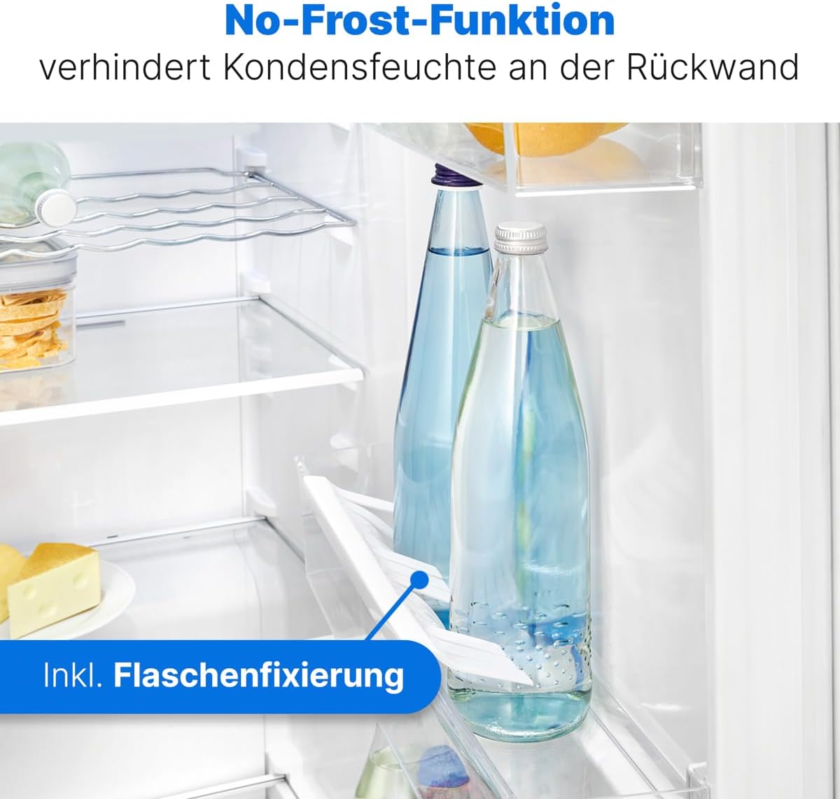 Bomann® Kühlschrank ohne Gefrierfach | 322L | 172cm Kühlschrank | Schnellkühlfunktion | MultiAirflow für gleichmäßige Kühlung | Getränkekühlschrank | 5 Ablagen | Türanschlag wechselbar | VS 7345 weiß