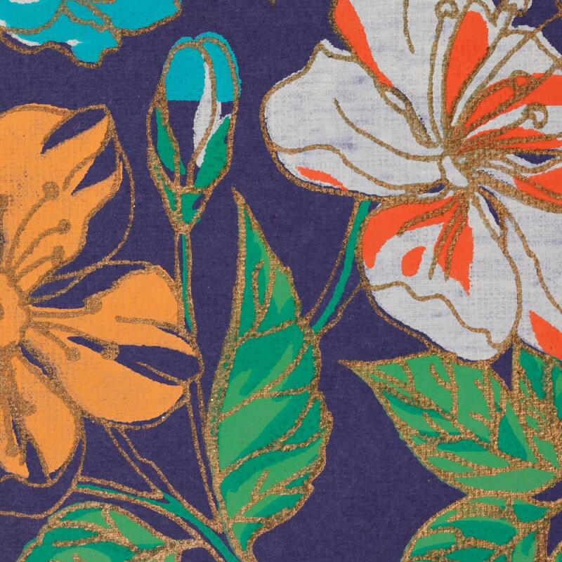 PAPIER ARTISANAL, Étui de 10 feuilles au format 50x70cm - Hibiscus