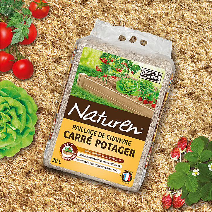 Paille de chanvre spécial carré potager 30L Naturen