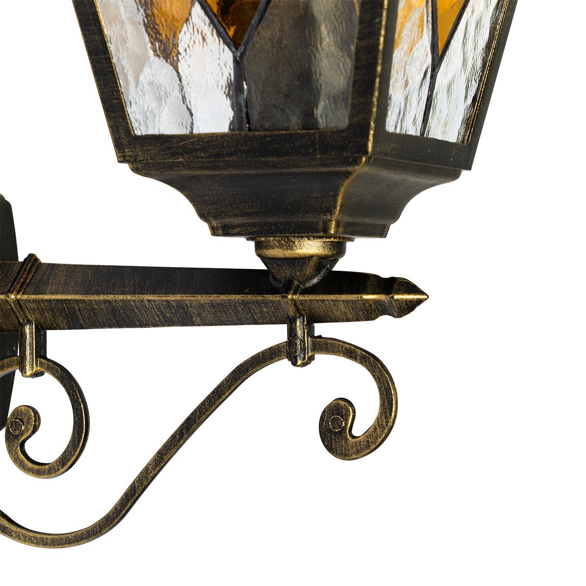 Vintage buiten wandlantaarn antiek goud - Antigua Up