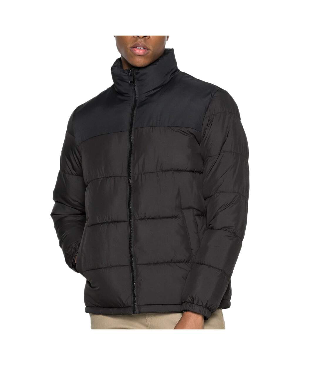 Doudoune Noire Homme Jack & Jones Puffer Collar