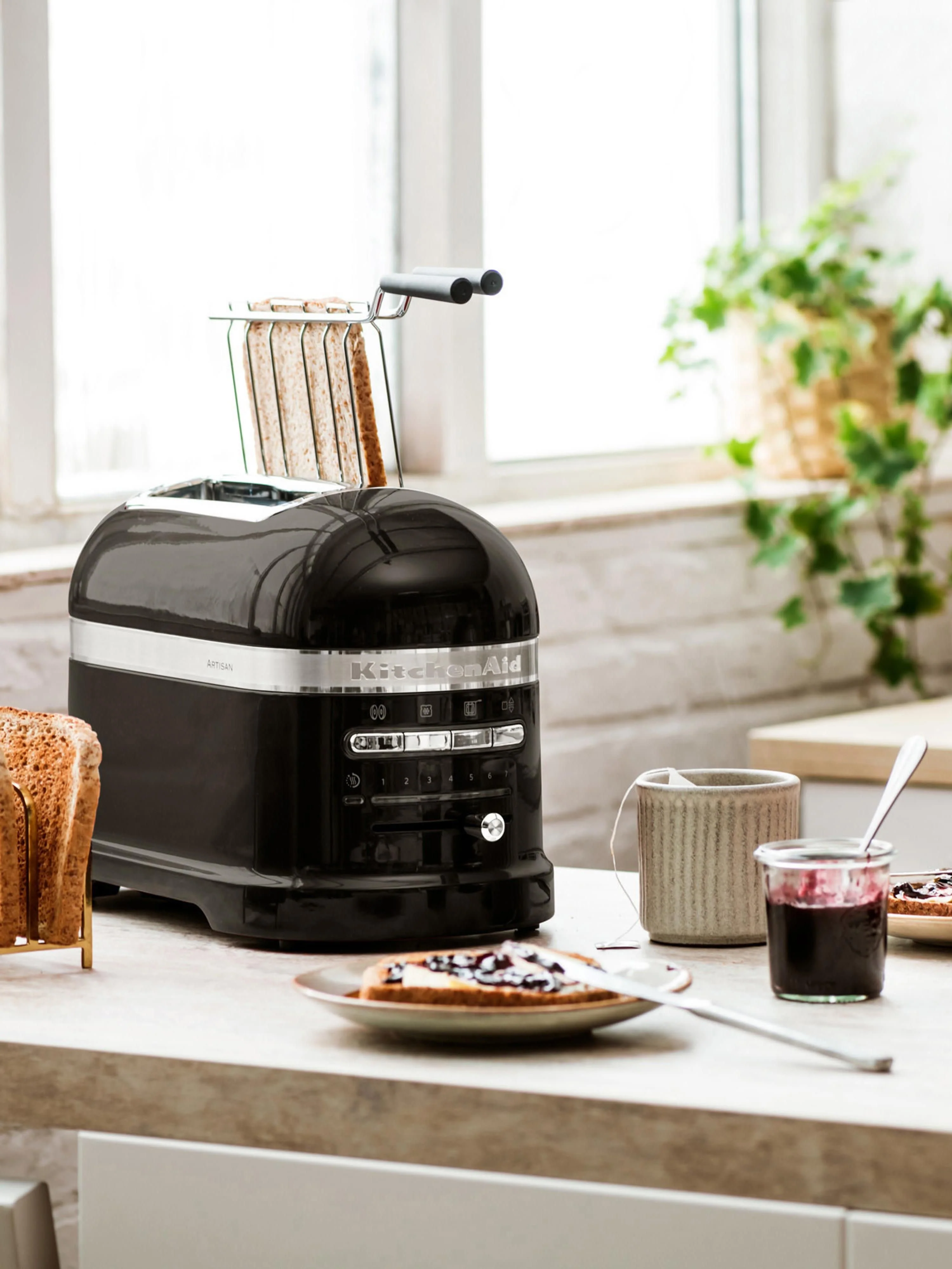 Toaster Artisan met sandwichtang, 2 sneden