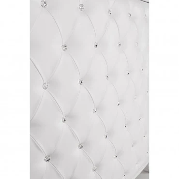 Caisse OBSESSION II Matelassée Cristaux Swarovski Structure Blanc Glos
