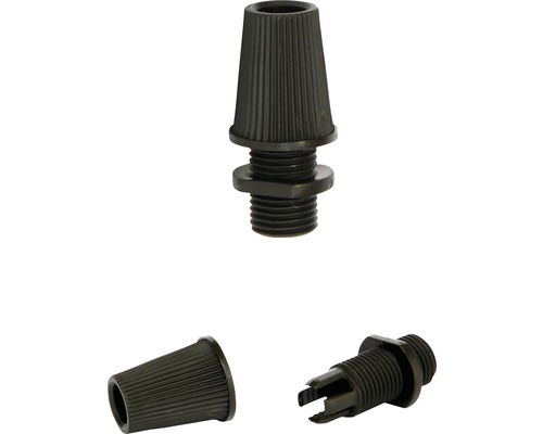 Trekontlasting met kabelwartel, zwart, voor verlichting