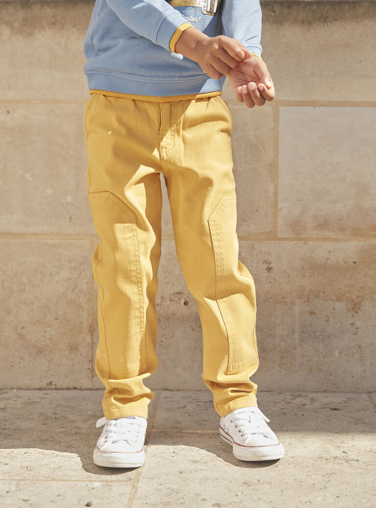 Pantalon droit jaune