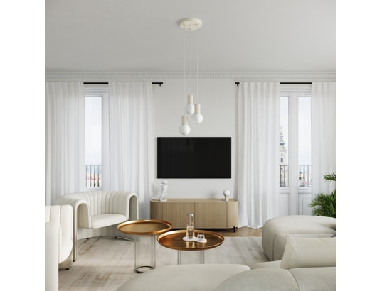 SOLLUX LIGHTING - Suspension Lampe suspendue halo 3p beige