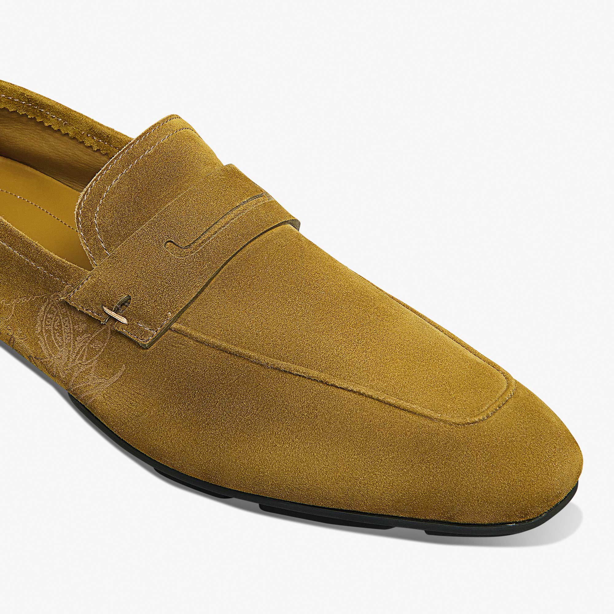 Mocassin Lorenzo Drive En Cuir Camoscio Scritto