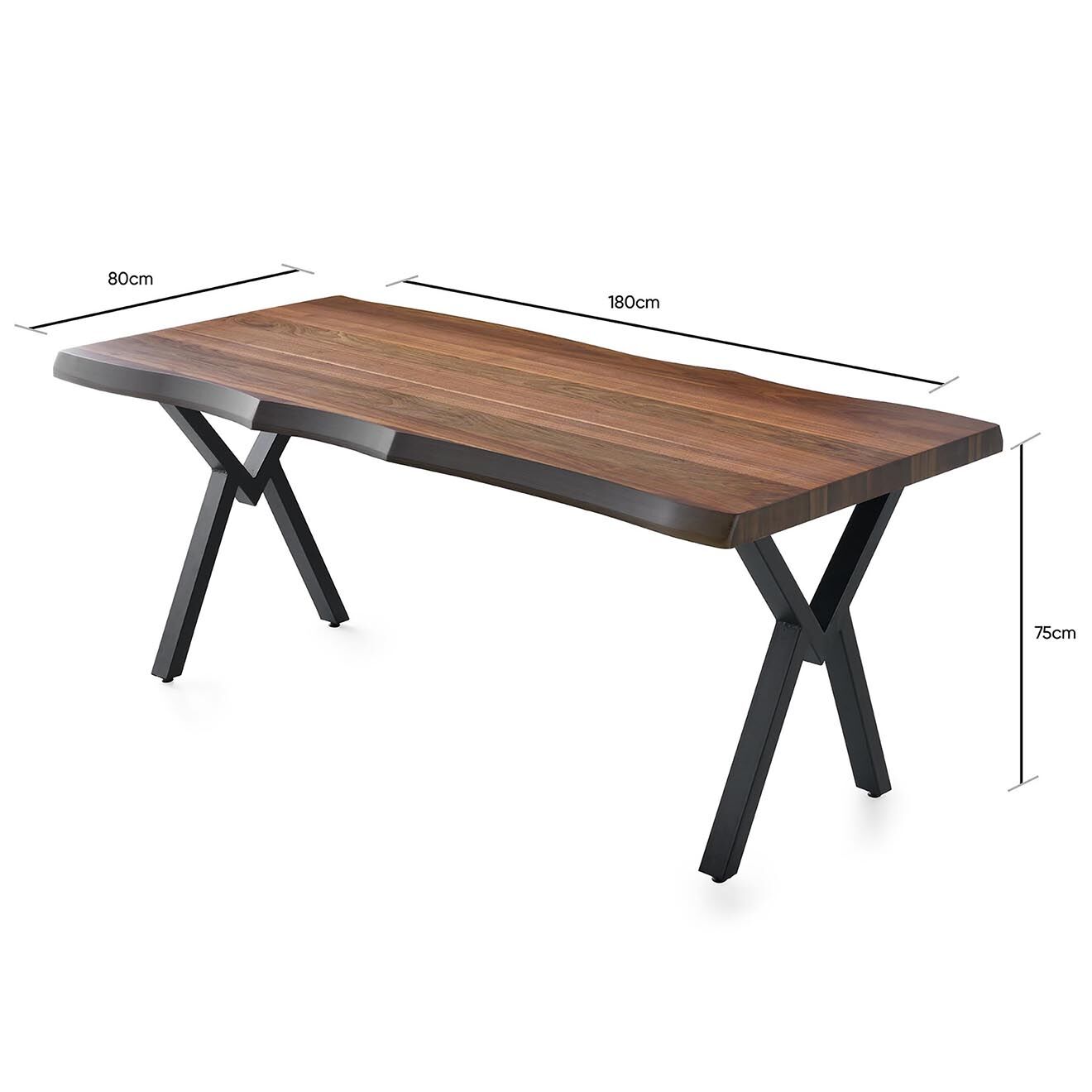 Homitis Table de salle à manger Milano beige - 180x75x80 cm