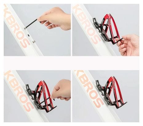 Porte-bidon de vélo Rockbros rouge et noir