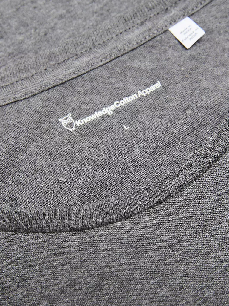 KNOWLEDGE COTTON APPAREL T-Shirt ALDER grau