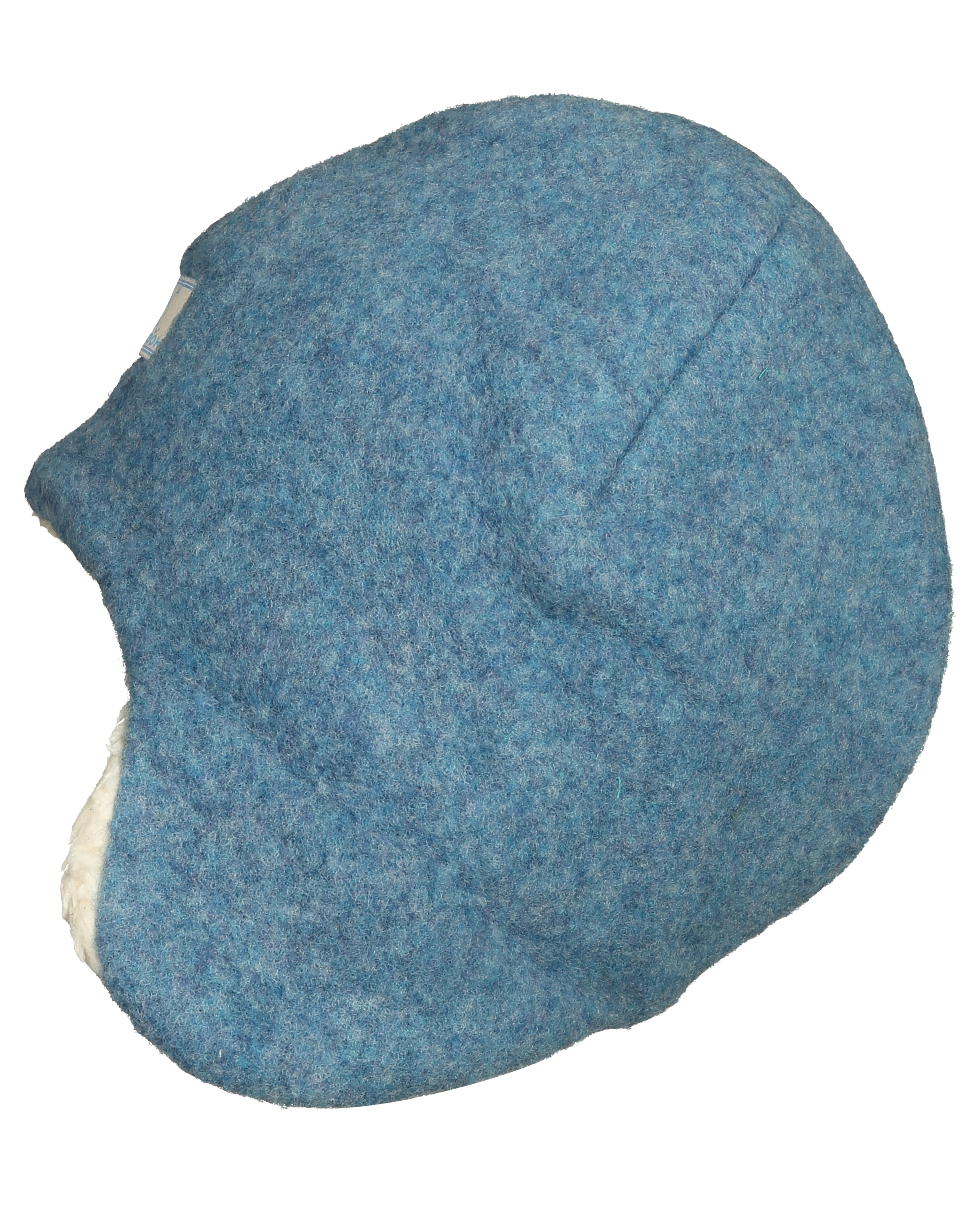 Woll-Mütze JONAS FLEECE mit Plüschfutter in jeansblau/natur
