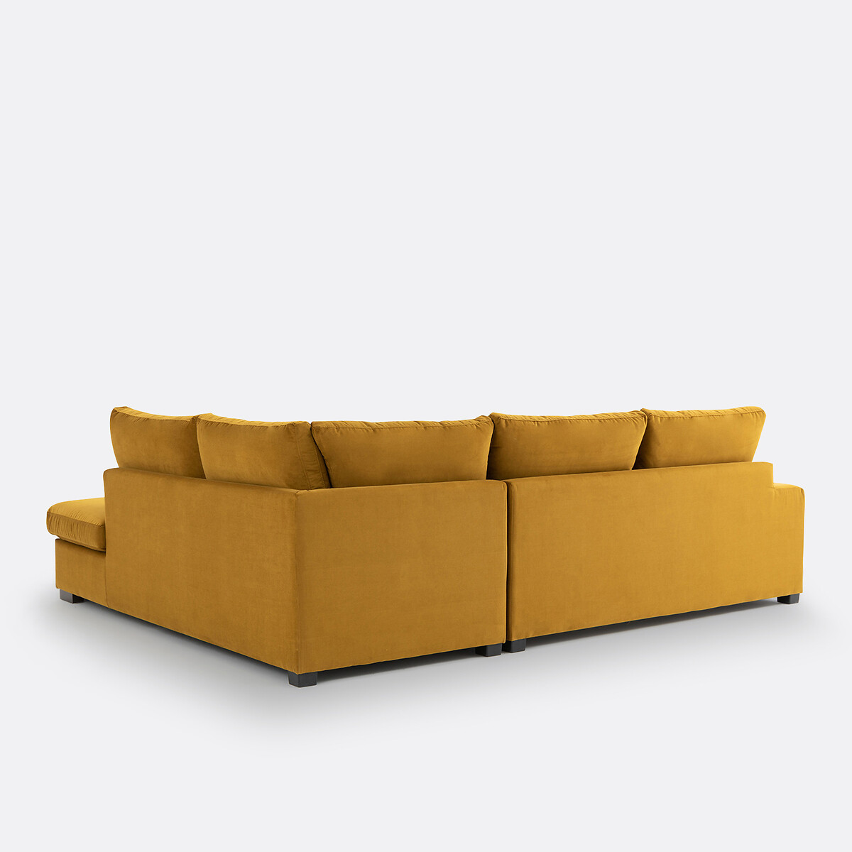 LA REDOUTE INTERIEURS<br>Sofá conversível de canto em veludo, Bultex, Odessa