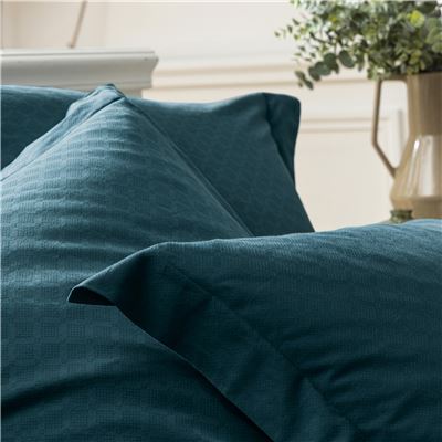 Linge de lit satin de coton motif géométrique