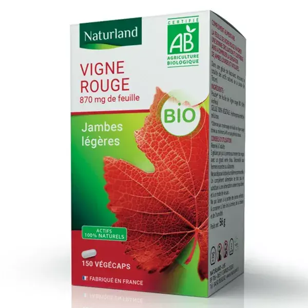 Naturland Suco de Videira Vermelha Orgânico - 150 cápsulas vegetais