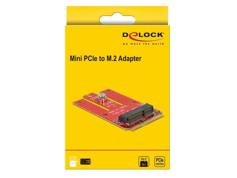 Delock Mini-PCIe – M.2 Key-E USB2.0 Delock Adapter Mini PCIe > M.2 Key E Slot
