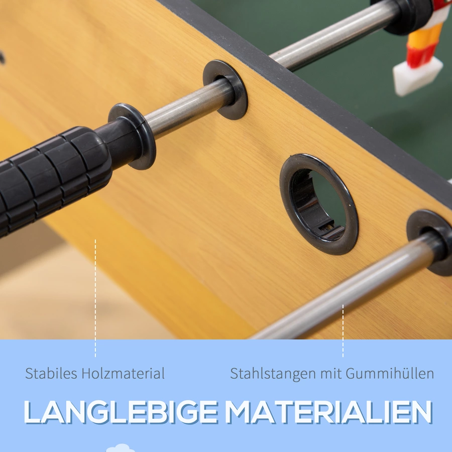 HOMCOM Multigame Spieltisch mit Mini-Fußbälle bunt