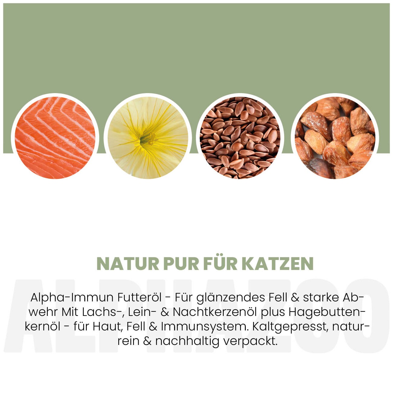 ALPHAZOO Alpha-Immun Futteröl für Katzen