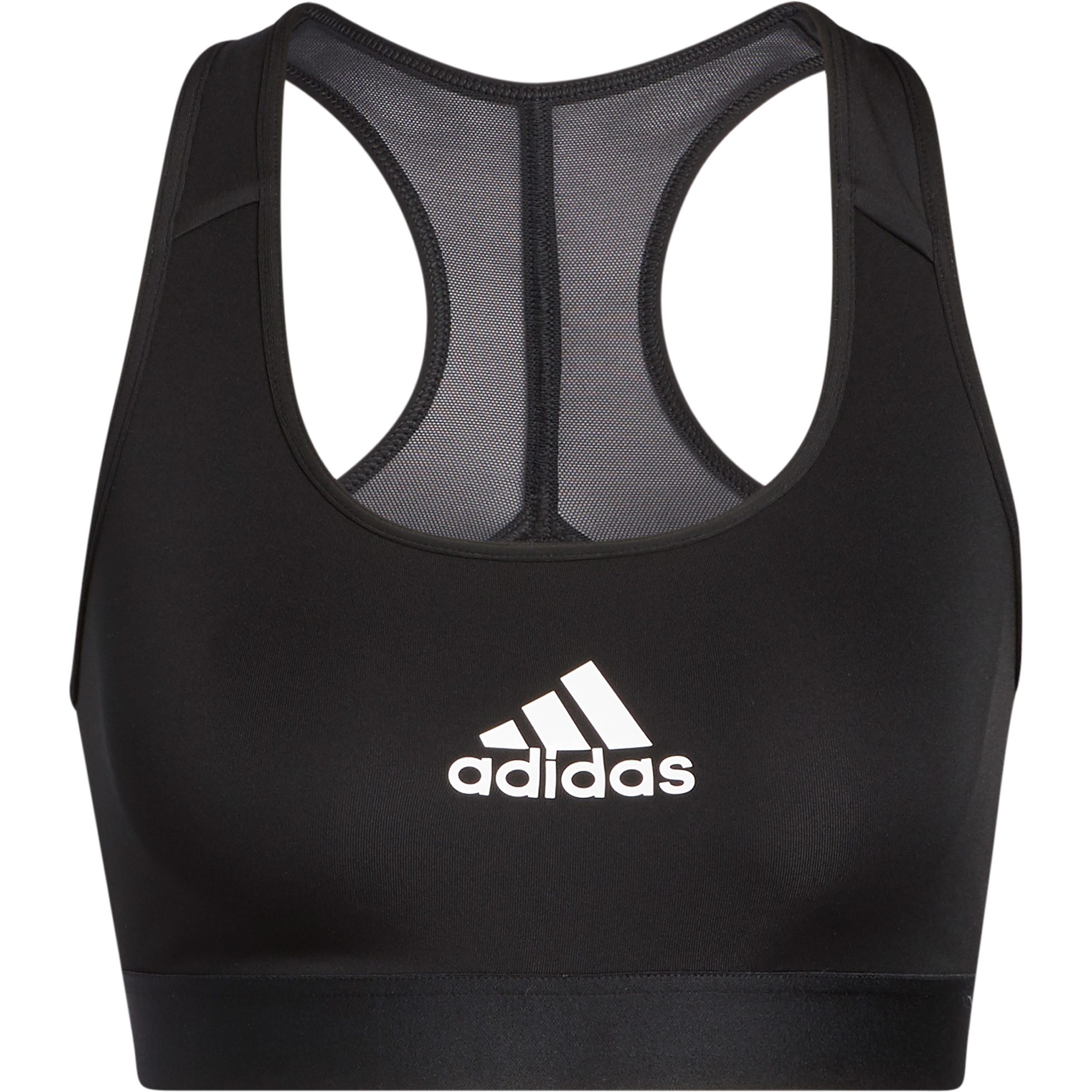 adidas Powerreact Training Medium-Support Sport BH Damen schwarz