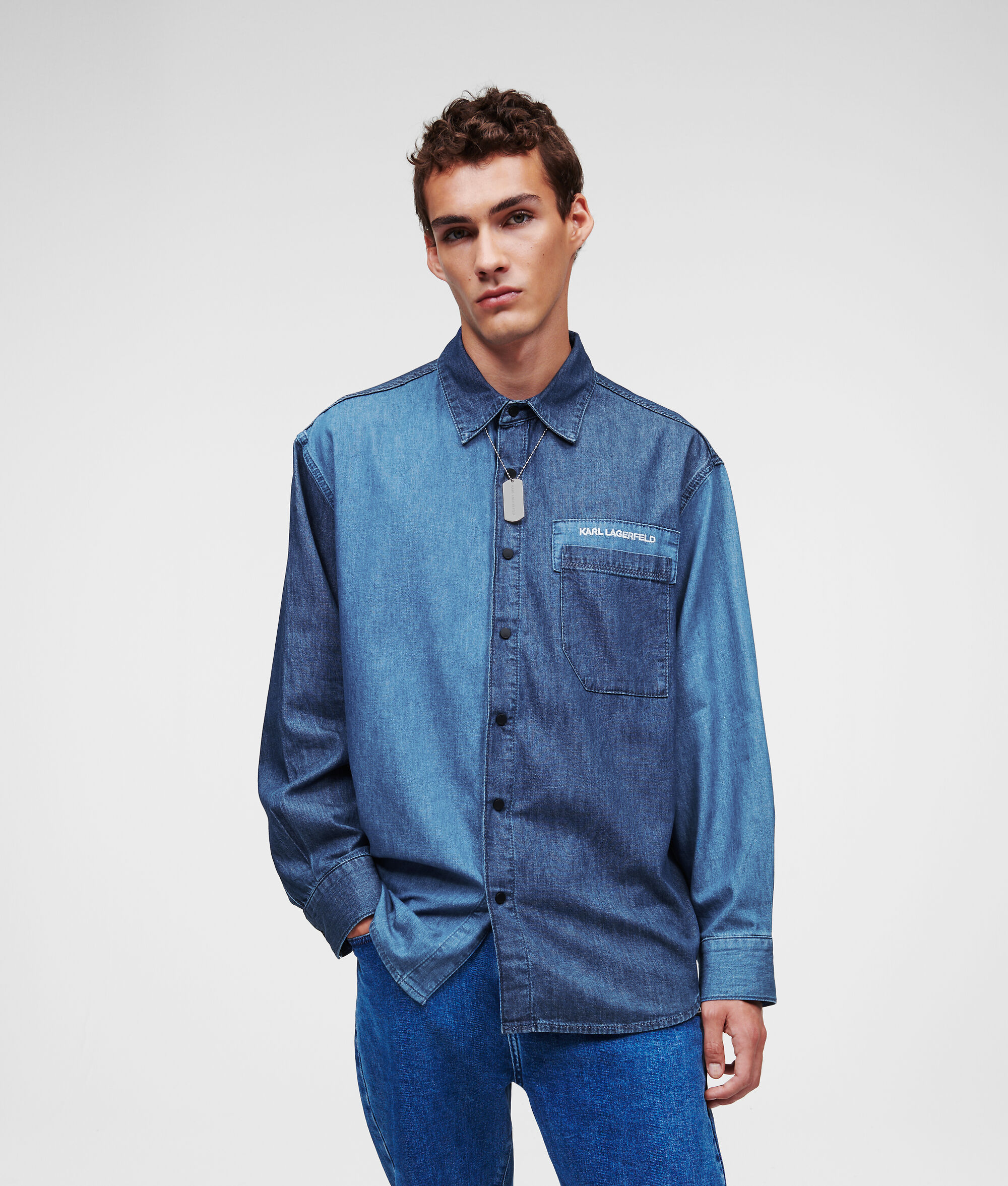 VESTE EN JEAN COLOR-BLOCK