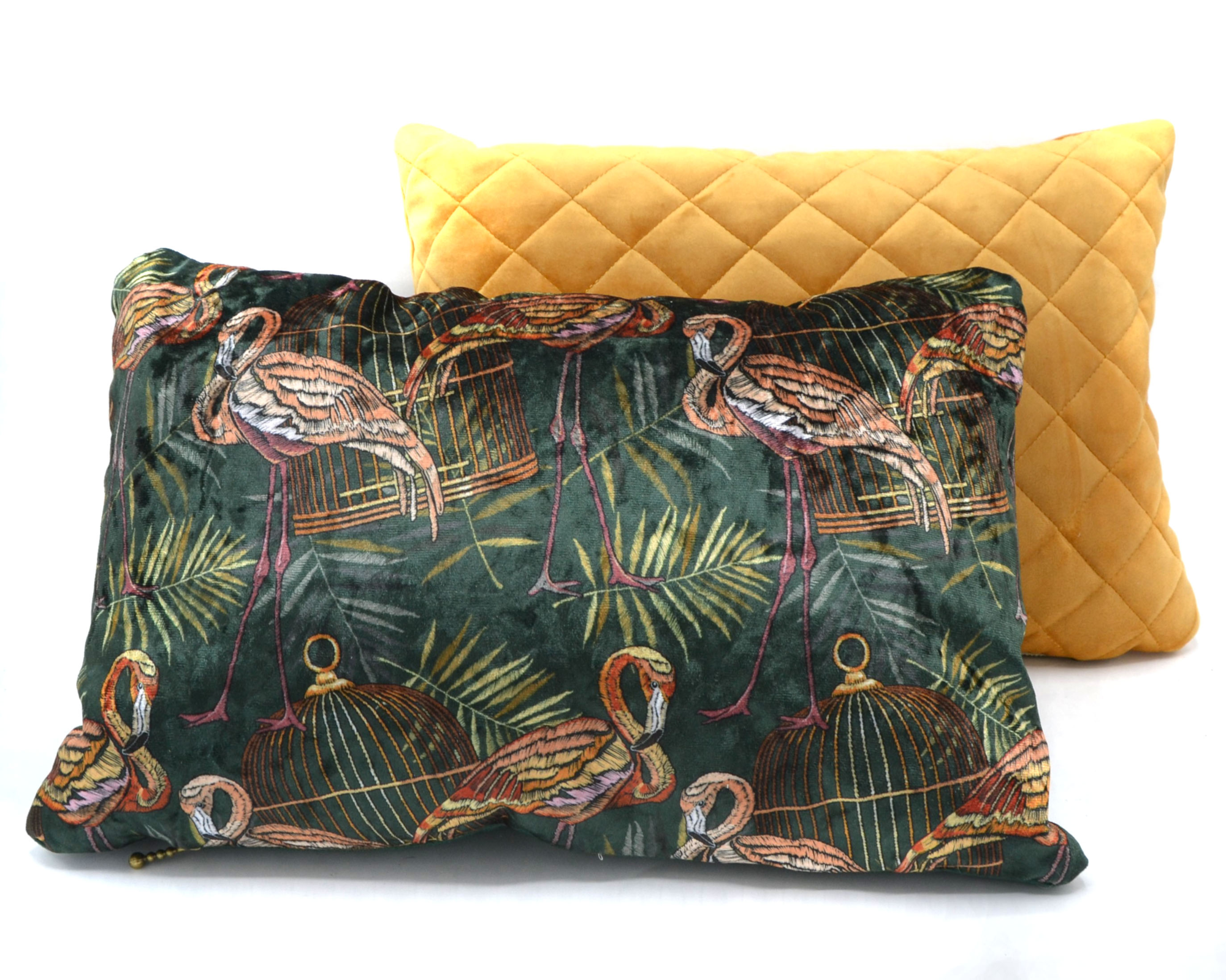 Kussen Flamingo 60 x 40 cm groen