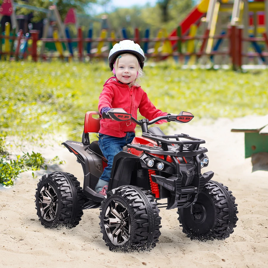 HOMCOM Elekto-Quad mit MP3-Musikplayer rot