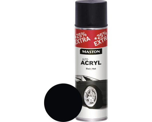 Maston AutoACRYL metaalbeschermingsspray, matzwart, 500 ml