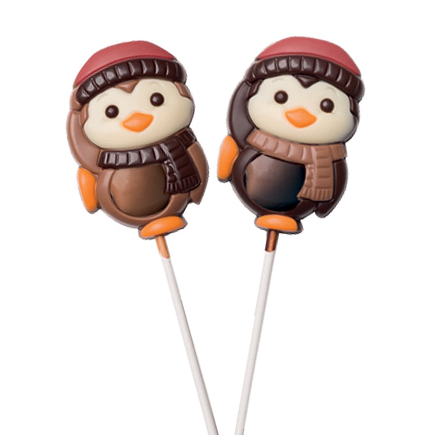 Sucette Pingouin chocolat lait ou noir