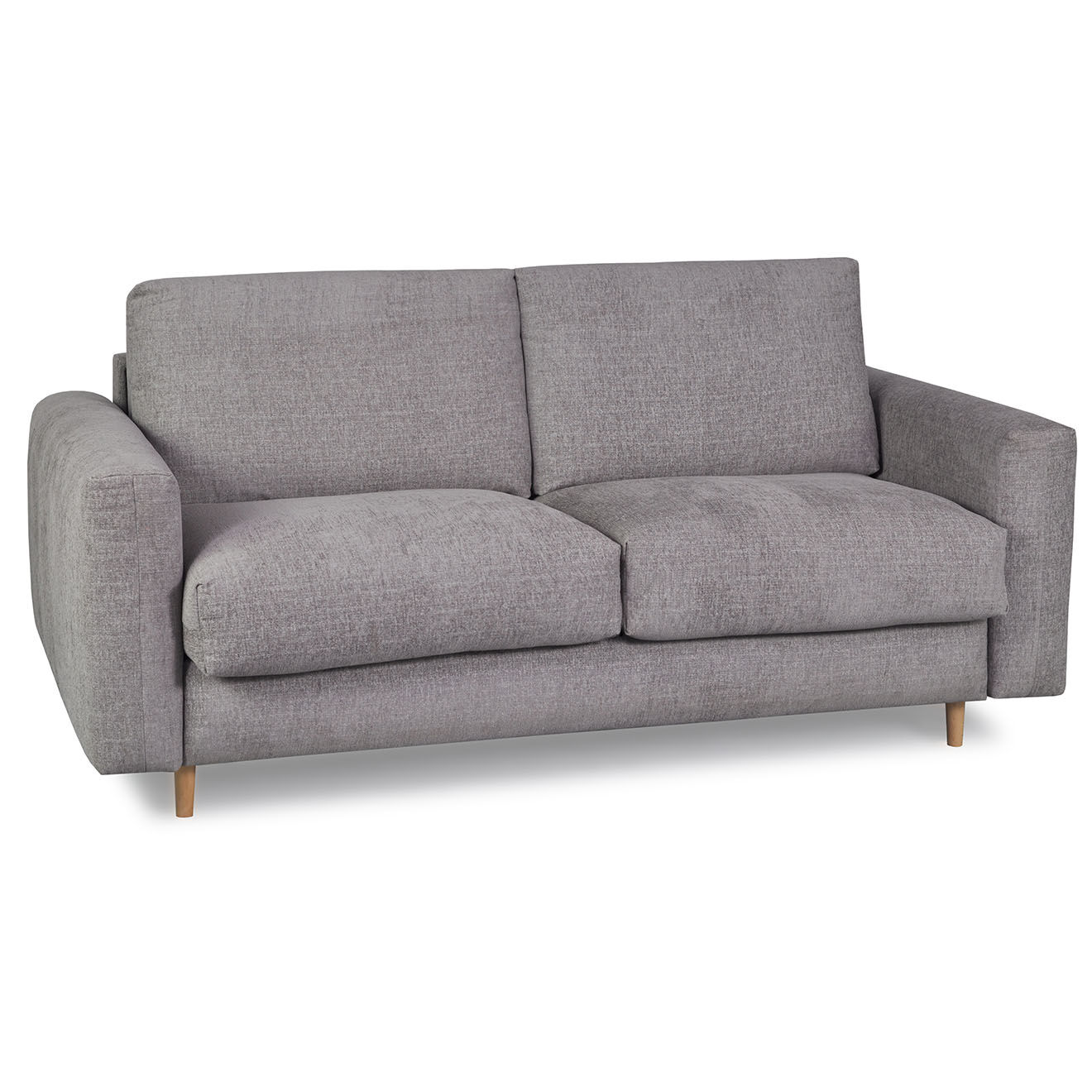 Bobochic Canapé droit cocoone convertible express  taupe - 200x105x98 cm
