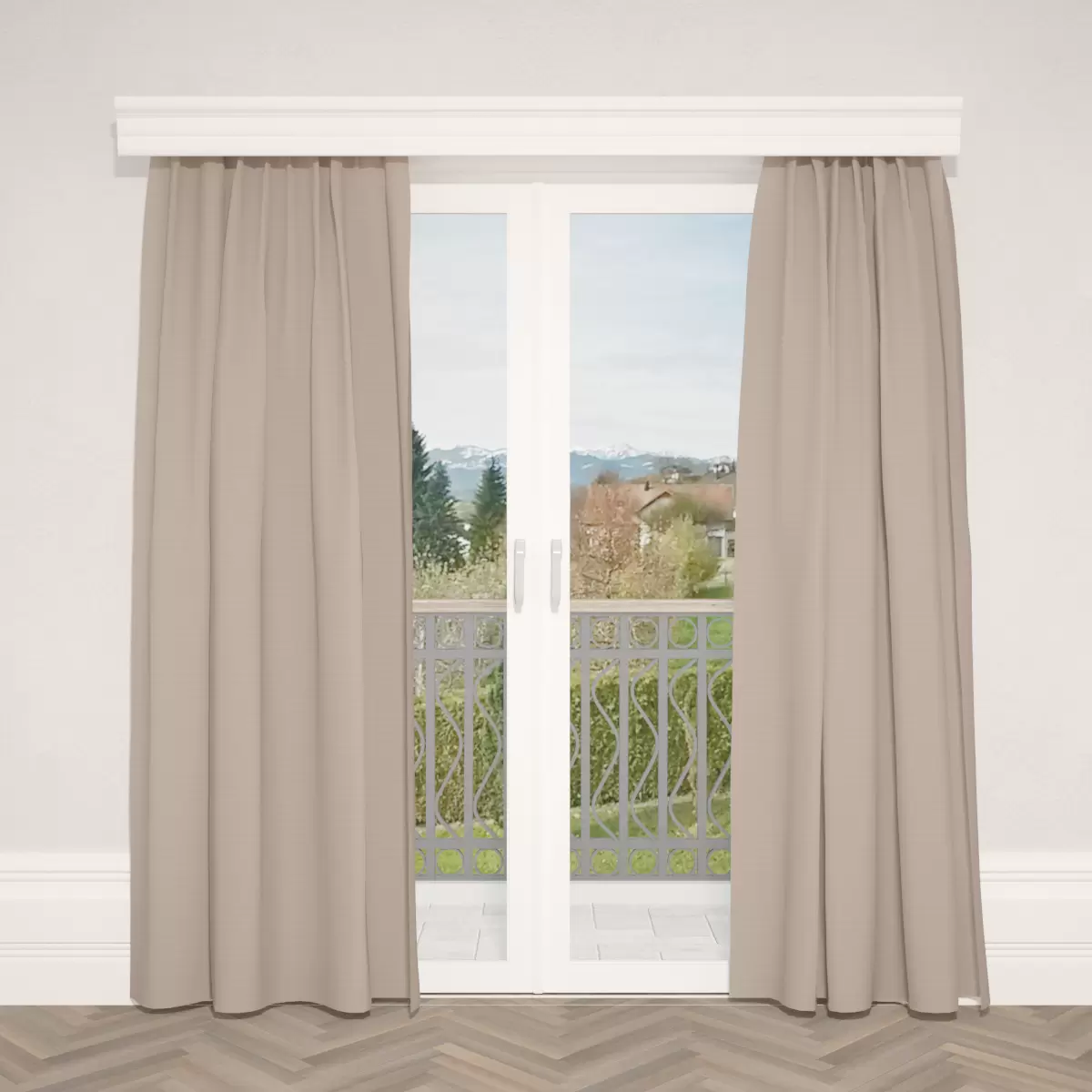 Verdunkelungsvorhang Sunout Linenlook braun,taupe
