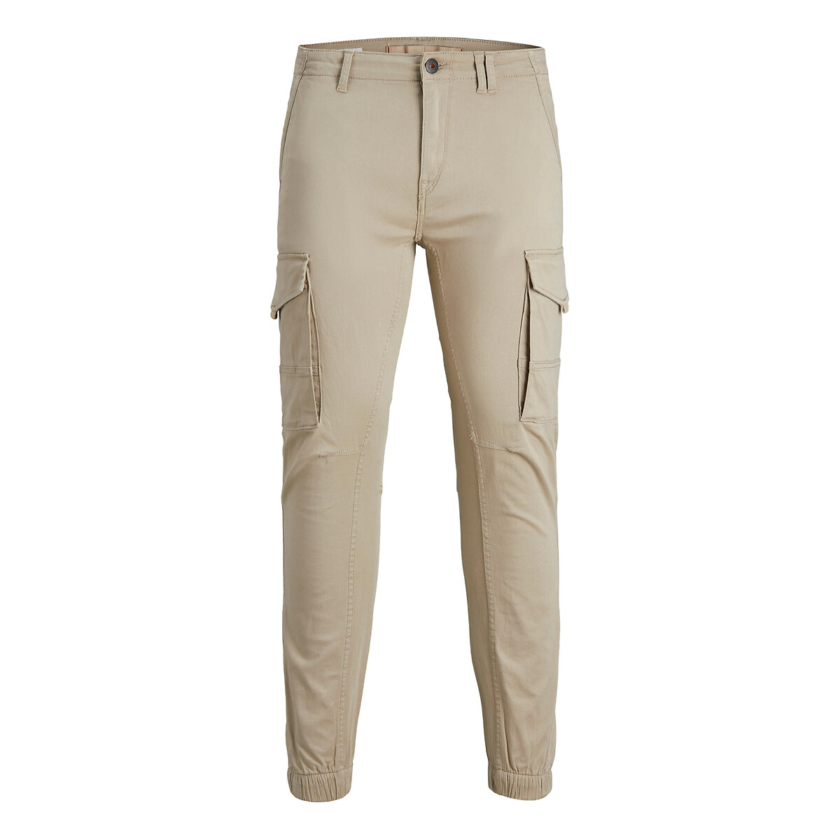 JACK & JONES<br>Calça cargo, modelagem slim stretch Paul Flake