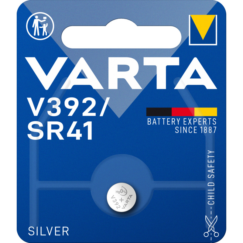 Varta Knopfbatterie, V392, 1 Stück
