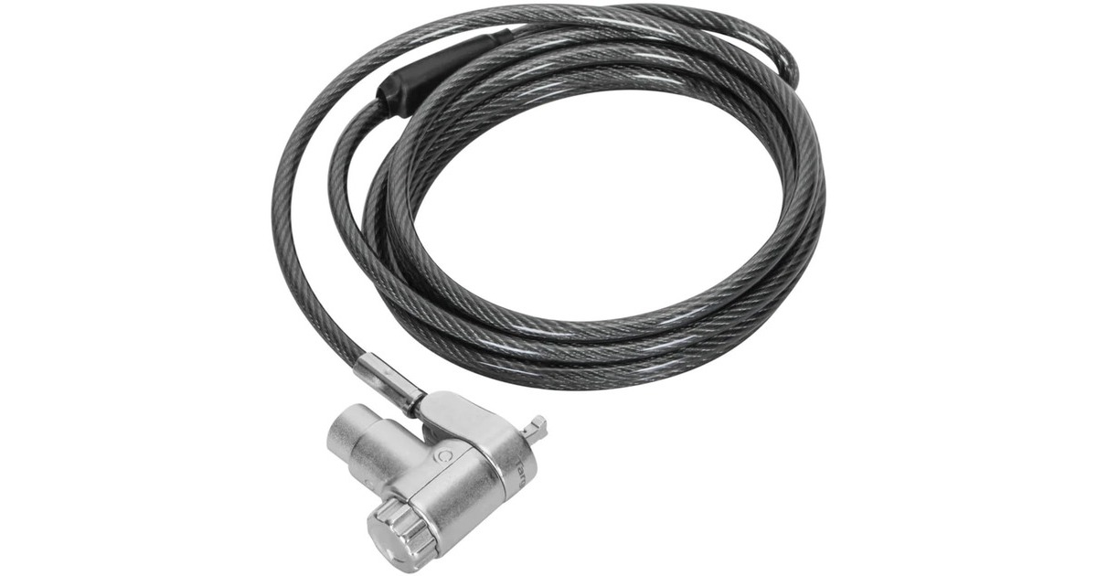 TargusDEFCON Ultimate Universal Keyed Cable Lock with Slimline Adaptable Lock Head diefstalbeveiliging  (Zilver)