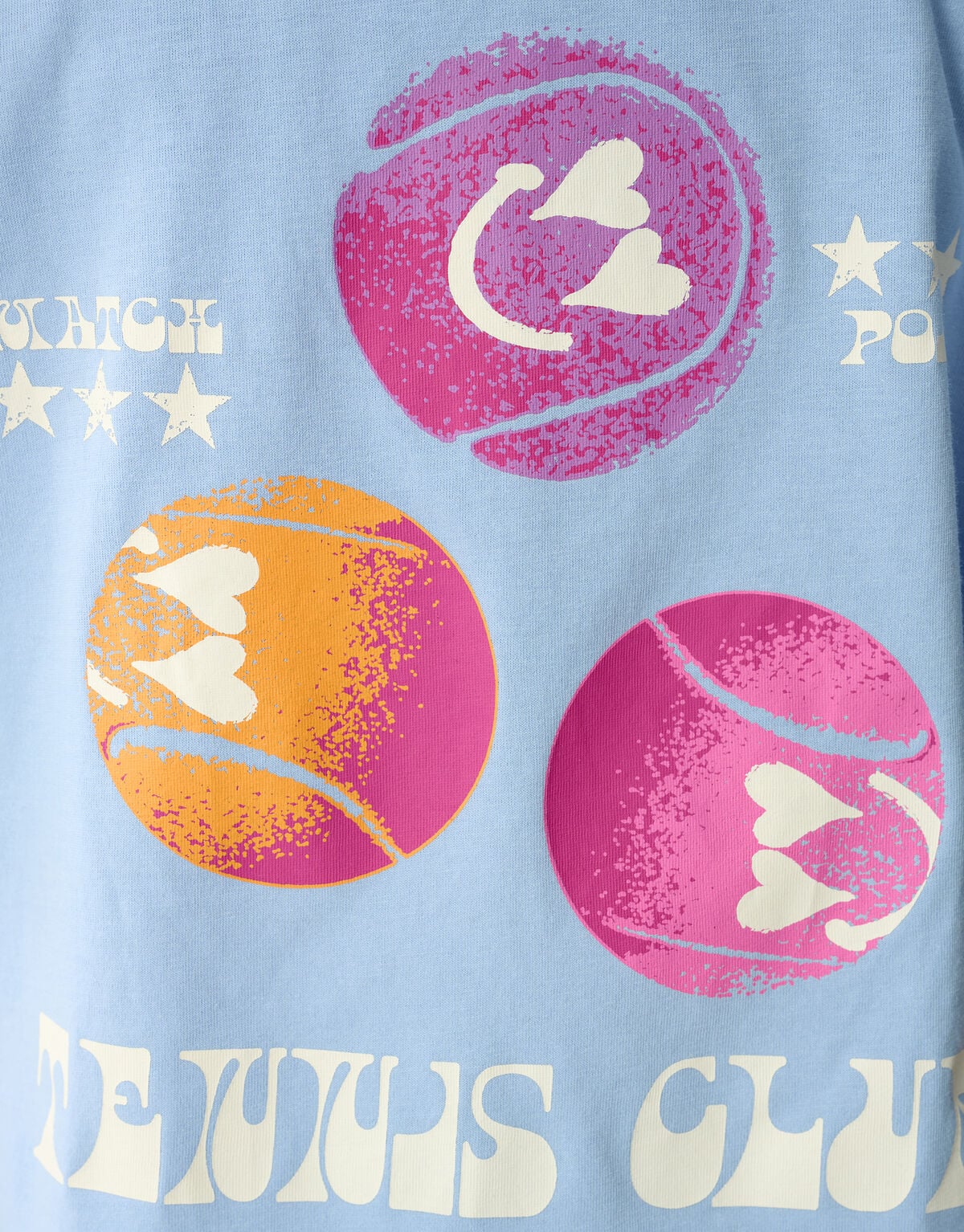 Tennis Artwork T-shirt Blauw