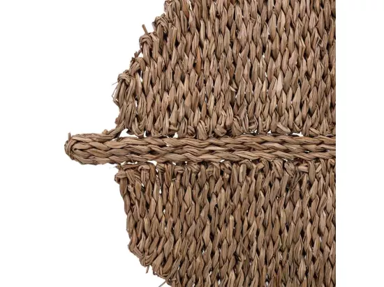 Dessous de plat en fibre naturelle marron 50x35x1,5h cm