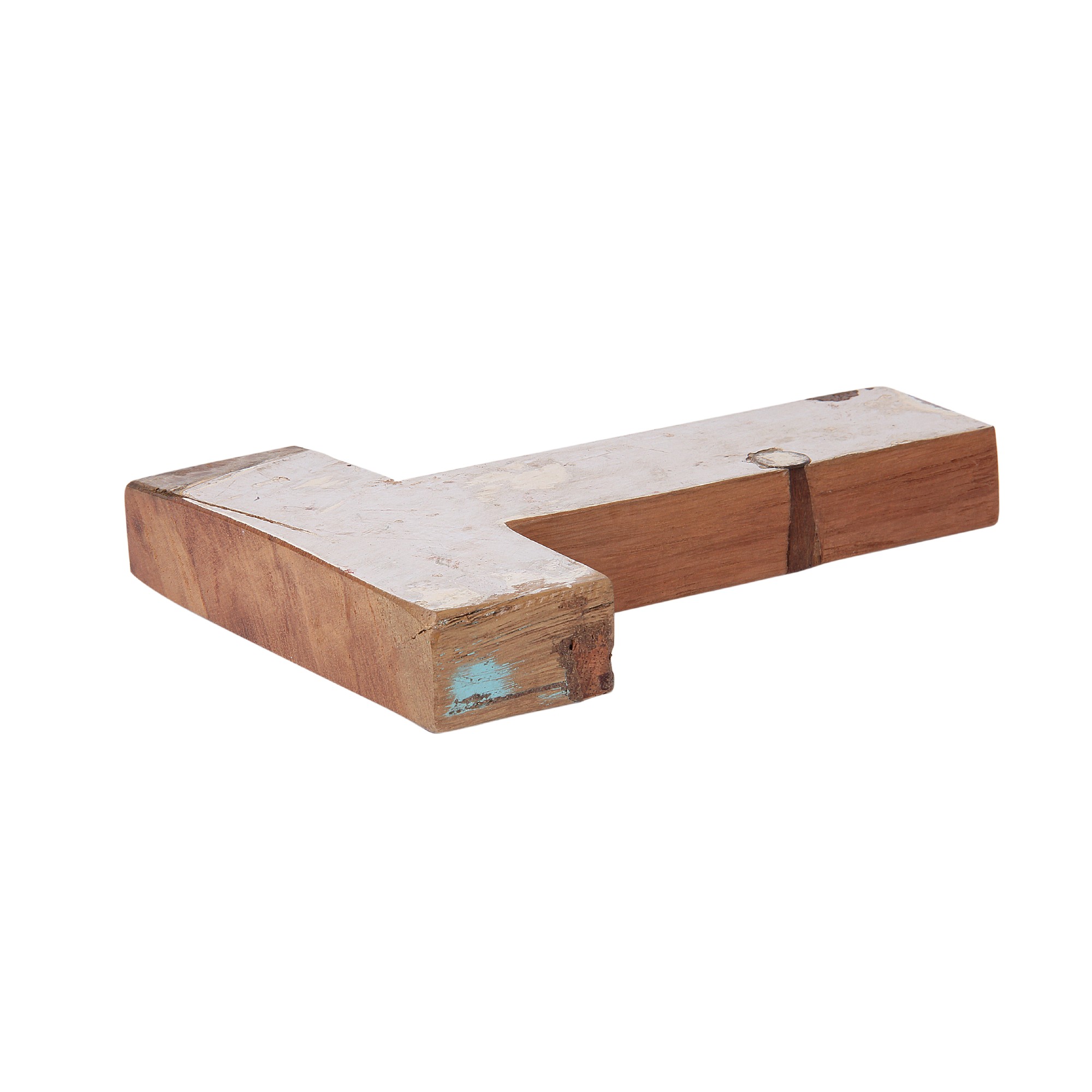 Holzbuchstabe 'T', mehrfarbig, T 2,5 cm, B 13 cm, H 19 cm von fischer's lagerhaus