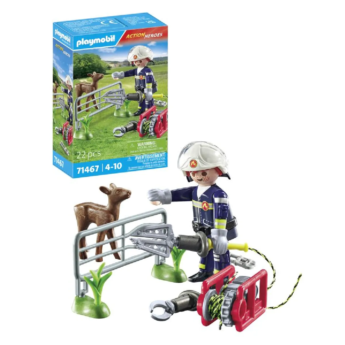 Playmobil® PLAYMOBIL 71467 Pompier avec faon à sauver