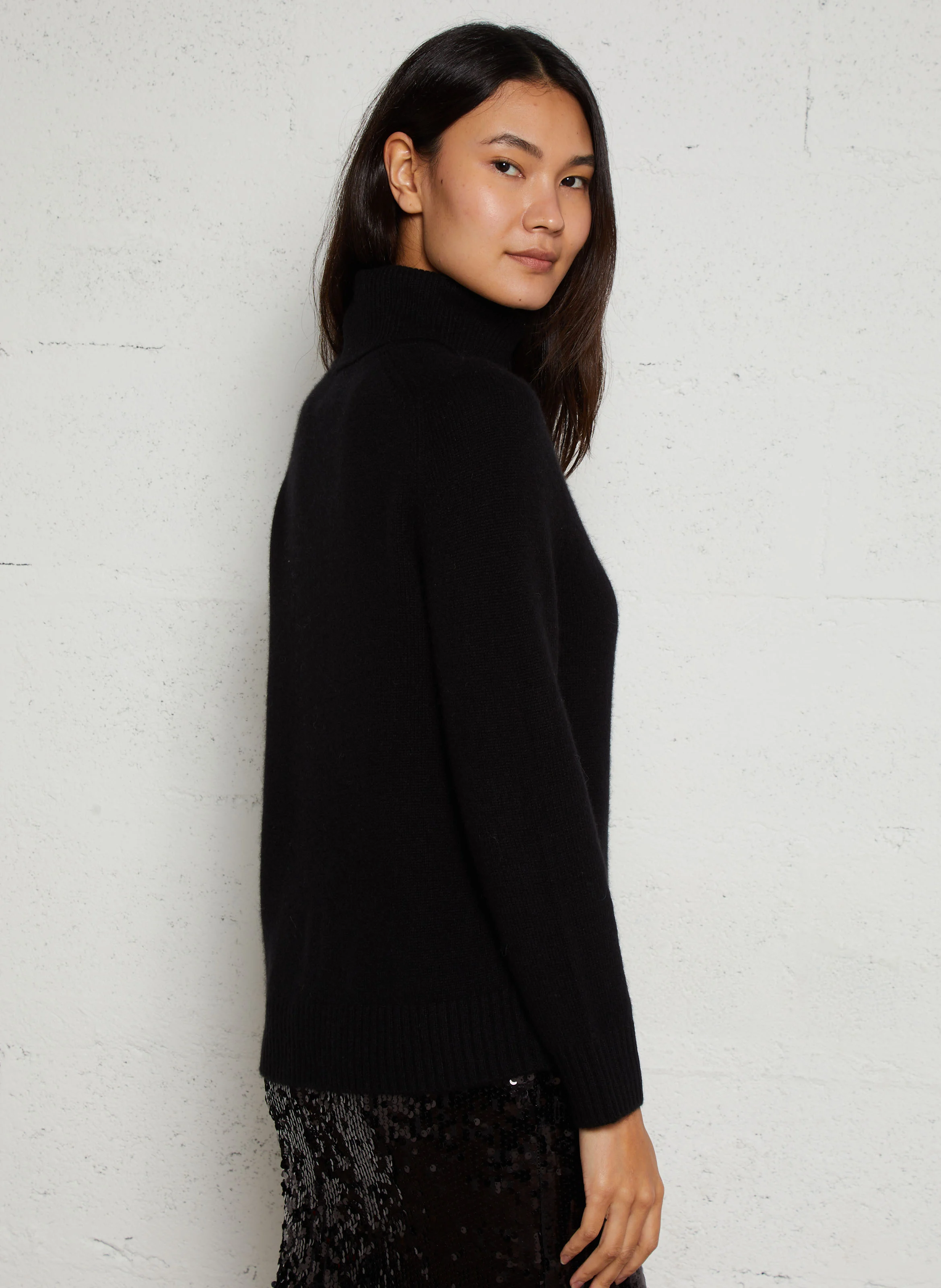 CLOVIS - Pull droit en cachemire | Noir