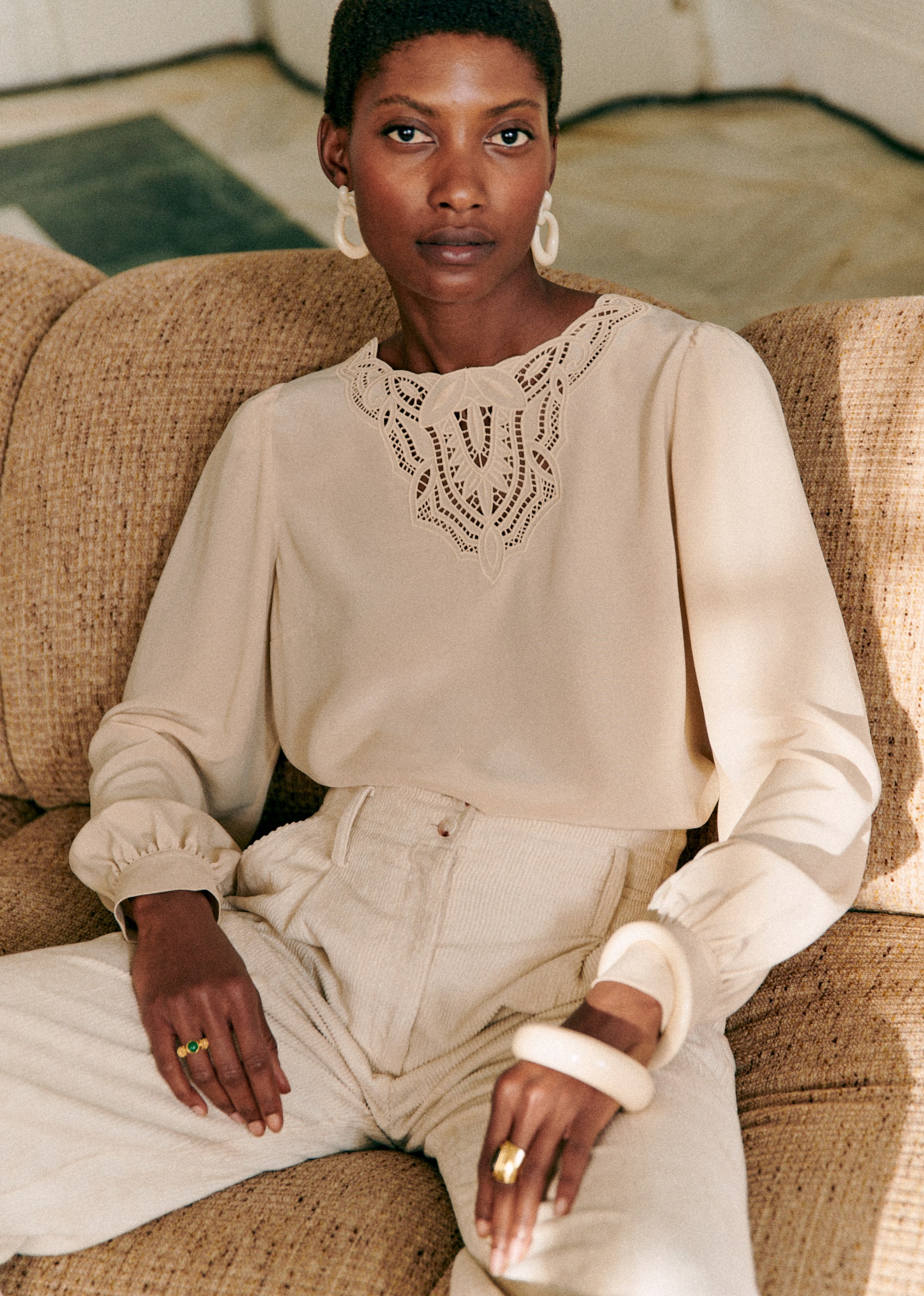 Blouse Carlotta - Crème - E-SHOP/CHEMISES & BLOUSES 5905252