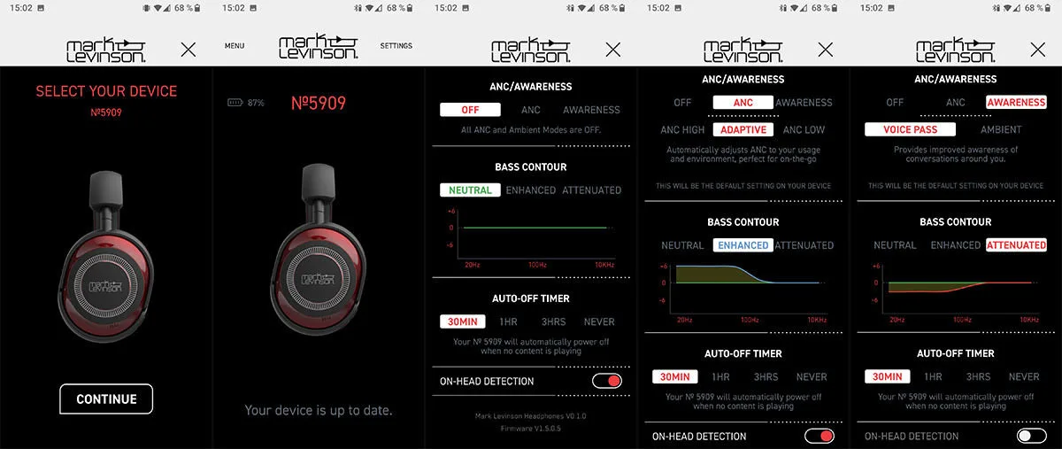 Mark Levinson N° 5909 Noir Casques Bluetooth