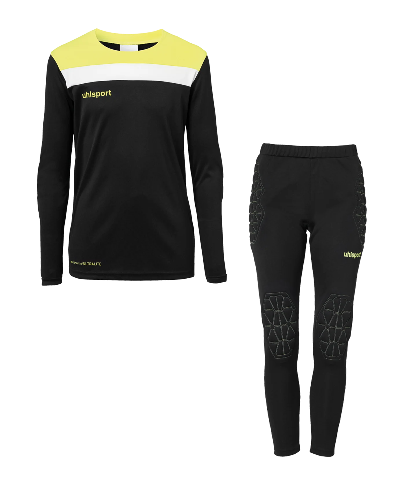 uhlsport Offense 23 Torwartset Kids LA Schwarz F02