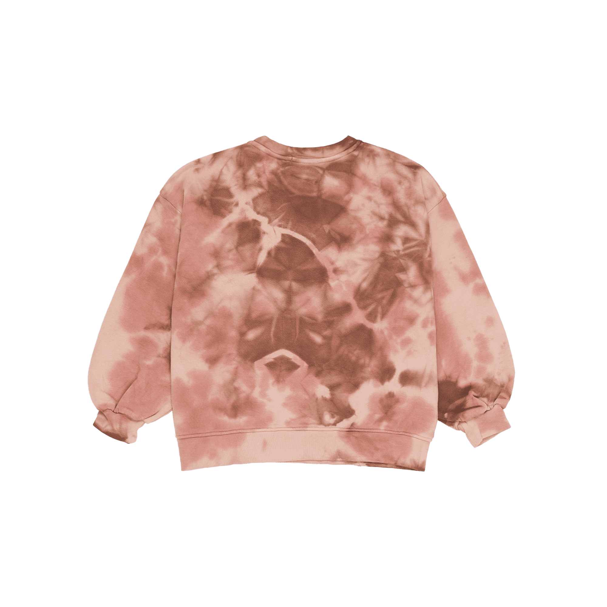 LAURENT - Sweat ample col rond en coton imprimé | Marron