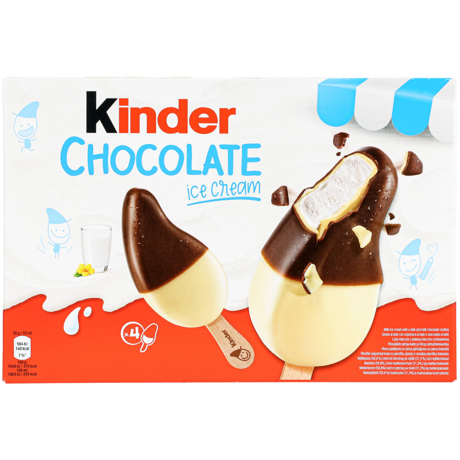 Ferrero Kinder Schokoladen Stick 4x55ml