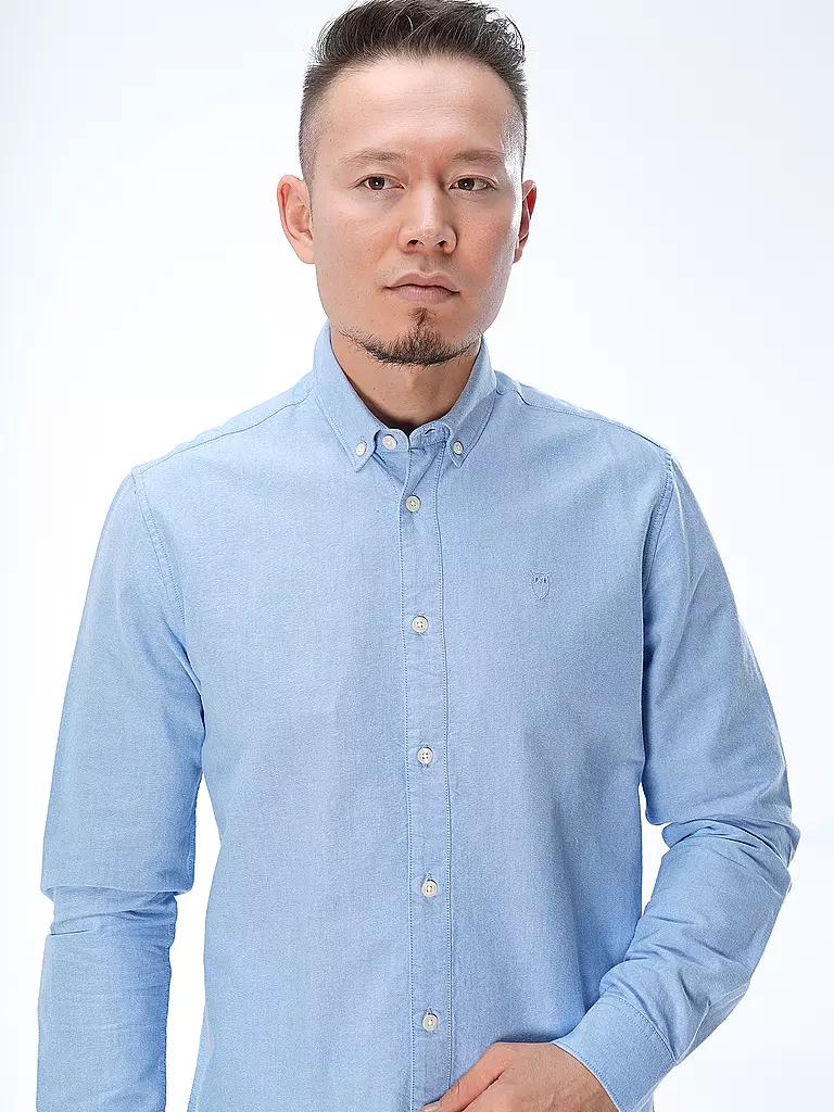 KNOWLEDGE COTTON APPAREL Hemd Regular Fit HARALD blau