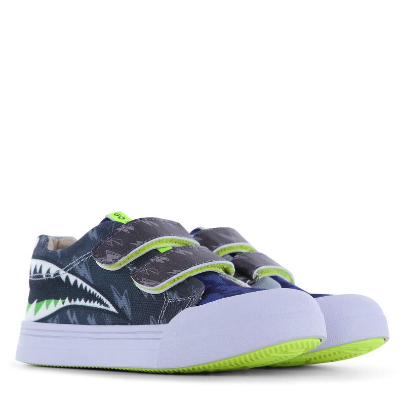 Go Bananas sneaker klittenband – Shark Canvas | Jongens schoenen