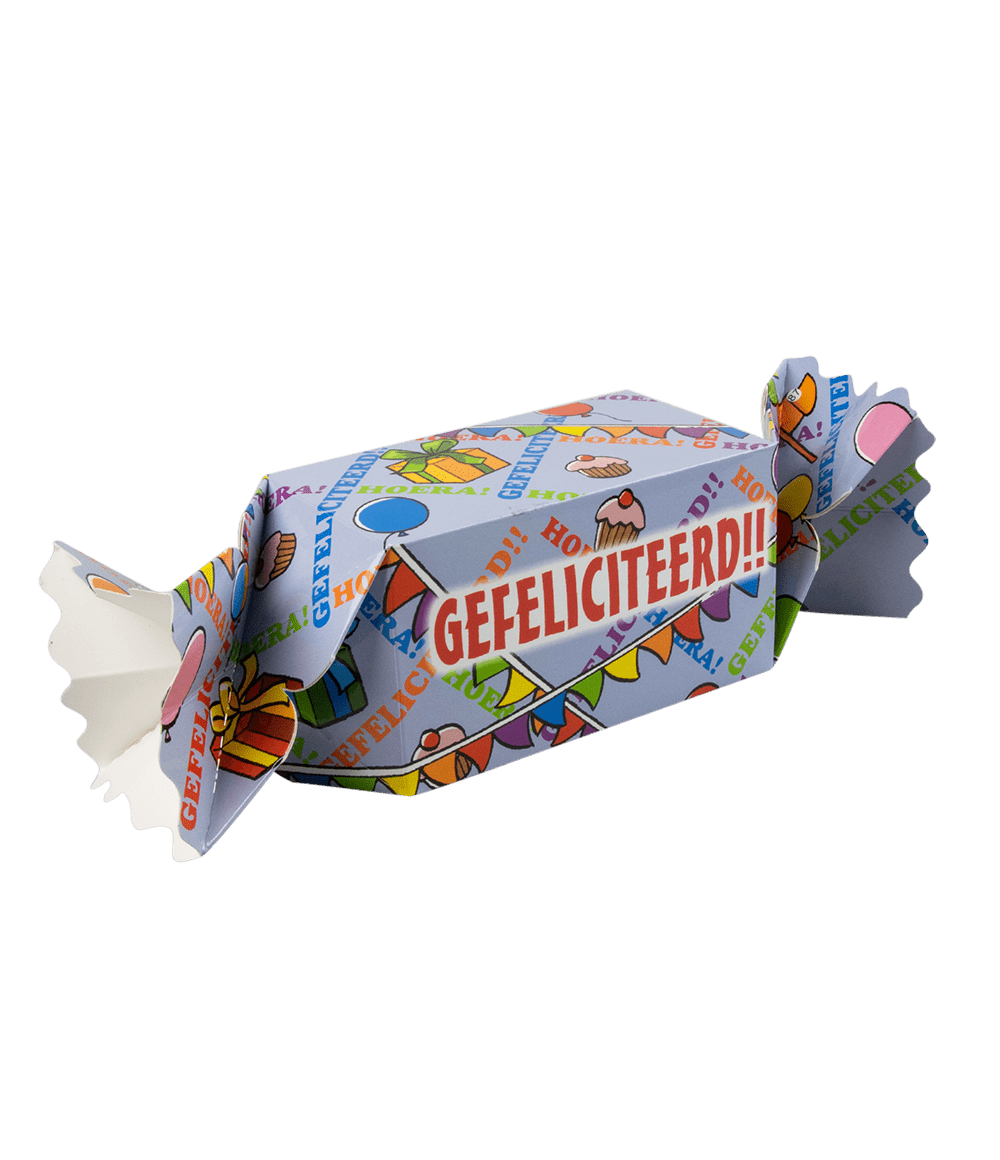 Geschenkdoosje Hoera Gefeliciteerd 26cm