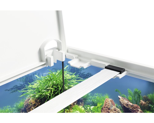 EHEIM aquastar 54 aquariumset met LED-verlichting, binnenfilter, verwarming, thermometer (zonder kast), wit, ca. 54 L, 60 x 30 x 30 cm