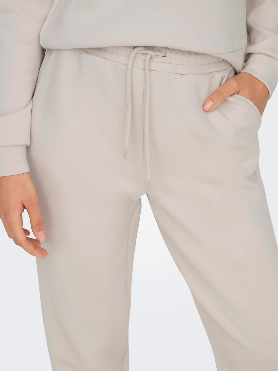 ONPLOUNGE Hohe Taille Normal geschnitten Jogginghose Pumice Stone