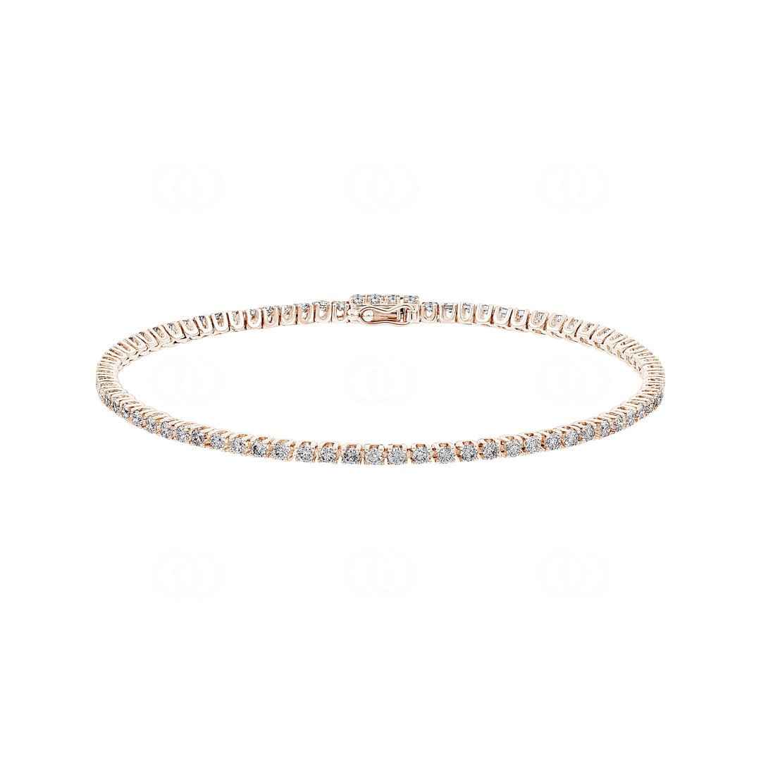 2.00 Karat Diamanten Tennisarmband 750/18 K Roségold