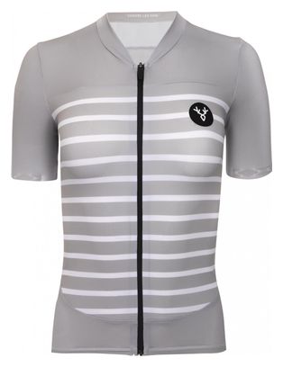 Maillot Manches Courtes Femme LeBram Ventoux Gris Coupe Ajustée